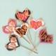Kate Spade inspired Cupcake Toppers - Kate Spade inspired Party Decorations - Kate Spade Bridal Shower Decorations - Love Heart Toppers