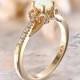 Opal Engagement Ring Opal And Diamond October Birthstone Ring 14k Rose Gold Art Deco Women's Promise Ring 5mm White Opal