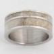 Antler ring antler wedding band titanium ring mens ring woman wedding ring non-hunter jewelry man woman ring size 3 to 16 flat metal band
