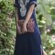 Dark Blue Kaftan Dress, Boho Moroccan Caftan, Ethnic Embroidery Maxi Dress, Hippie Abaya Oversize Women's Dress, Plus size Long Batya Dress