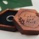 Modern Wooden Custom Engraved Wedding Jewelry Box, Personalized Hexagon Ring Box, Handmade Hardwood Geometric Wooden Ring Box, Custom made