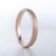3mm wide 14K Rose Gold and Brushed Titanium Wedding ring band for men and women