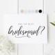 Will You Be My Bridesmaid, Card For Bridesmaid, Bridesmaid Proposal Card, Bridesmaid Request Card, Be My Bridesmaid, Wedding Card Bridesmaid
