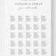 Seating Chart Poster Template, Alphabetic / Table No. Order, 100% Editable, INSTANT DOWNLOAD, Minimalist Wedding Seating Plan #006-205SC