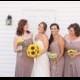 Wedding bouquet set, bride bouquet, sunflower wedding bouquet, wedding, bridesmaid bouquet, bridesmaid, bride, bridal bouquet, yellow, set