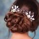 Wedding flower hair pins Bridal hair accessory Bridal hair pins Wedding hair pins Leaf hair pins Wedding hair accessories Leaf headpiece