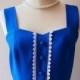2019 Vintage Dress Straps Dress Henley Royal Blue Bridesmaid Dress Long Dress Dress Fit and Flare Blue Evening Dress Handmade Swing Dance