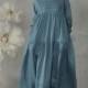 linen dress, linen kaftan dress, maxi dress,  layered dress, pleated dress, longsleeve dress, boho dress, ruffle dress 