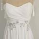 Boho Chic Tassel Spaghetti Straps Wedding Dress, Simple Floral Lace Bridal Gown