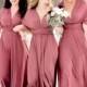 Rosewood Bridesmaid Dress Infinity Dress Floor Length Maxi Wrap Convertible Dusty Rose  Dress Wedding Dress Multiway Dress