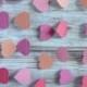 10 Metres Tropical Collection Coral Crush Pink Heart Garland Shabby Chic beach wedding decoration, girl baby shower decoration