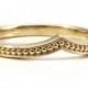 Modern Chevron Millgrain Nesting Band Midi Knuckle or Engagement Ring - 14k Gold Wedding Band