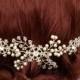 Snowflake bridal hair vine, winter wedding , Snowflake hair comb