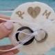Sand Dollar Ring Bearer Pillow Alternative, Beach Wedding
