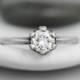 Moissanite Crown Engagement Ring - Sterling Silver Crown Ring - Moissanite Wedding Ring - Diamond Alternative Engagement Ring - Tiara Ring