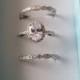 Vintage Engagement Ring Set  Vintage Engagement Ring 1930s Ring Art Deco Ring Wedding Ring Set Ring Diamond Ring 3 band Ring Oval Ring