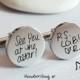Personalized Cuff Links, Handwriting CuffLinks, Christmas Gift for Dad Husband, Custom Cufflinks for Groom Wedding Cufflinks father day gift