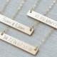 Gold Bar Necklace,Bar Necklace,Personalized Bar Necklace,Custom Name Bar Necklace,Engraved Necklace,Name Bar Necklace,Monogram Necklace