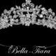 Crystal wedding tiara, bridal crown tiara, bridal tiara, crystal wedding crown, crystal crown, wedding tiara. pearl and crystal crown