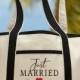 Honeymoon Bag, Custom Honeymoon Gift, Honeymoon Beach Tote Bag, Personalized Just Married Beach Wedding Gift, Mr. and Mrs Tote, Wedding Gift
