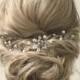 Wedding Hair Piece Pearl Wedding Hair Vine Braut Haarschmuck, Haar Rebe Perlen,  Pearl Hair Vine Pearl and Crystal TIA