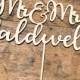 Mr. & Mrs. Couples Custom Wedding Cake Topper - Couples Names - Customize Your Own - Made in the USA - Quick Ship - 1/8" Baltic Birch Wood