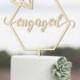 Engagement Custom Wedding Cake Topper - Engaged Diamond - Customize Your Own - Made in the USA - Quick Ship - 1/8" Baltic Birch Wood