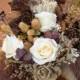 Woodland Bouquet, Pine cones Bouquet, Dried Flowers, Wedding Flowers, Bridal Bouquet, Rustic Bouquet, Fall Bouquet, Ivory Roses Bouquet