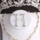 Bridal Tiara set,Bridal jewellery set,wedding jewelery,Brides silver crystal necklace,Tiara & Earrings,Wedding accessories,Tiaras for Brides