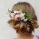 Jordan flower hair comb boho bridal hair accessories headpiece rustic wedding bridal hair comb peony unique gift for her women
