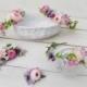 Bridal headpiece hair accessories flower crown girls floral wreath hair vine artificial silk flowers boho wedding hair comb hair clip