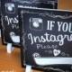 Chalkboard Style Wedding Sign - If You Instagram Please Use.15cm.Vintage. 5 Pack