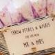 Rustic Wooden Heart Bespoke Wedding Confetti Sign