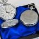 Personalised wedding gift Silver Pocket Watch groom/bride party favours SPW6