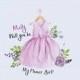 Personalised Flower Girl Card - Flower Girl Proposal - Will You Be My Flower Girl - Cute - Classy - Pretty - Wedding Invitation - Purple