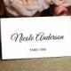 White, Light Gray, Ivory or Blush Wedding Place Cards