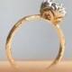 Rough gold ring, Diamond floral ring, Leaf wedding ring, Lotus promise ring, Flower shape diamond ring, Flower engagement ring, size 4 to 9