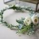 Ivory Halo,Bridal flower crown,Boho flower halo,Bridesmaid crown,Bridal headpiece,Bridal accessory,Boho wedding flowers,Maternity shoot halo