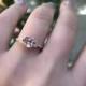 Round Morganite Engagement Ring Antique Ornate Delicate Bridal Jewelry Vintage Style Ring