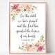 For this child we have prayed sign Printable 1 Samuel 1 27 wall decal print Floral watercolor Bible verse art Instant download 4x6 5x7 8x10