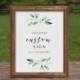 Greenery Wedding Custom Signs, Unlimited Sign Template, Eucalyptus Wedding Decor, Personalized Wedding Signage, Instant Download - GN1