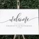 Wedding Welcome Sign, Printable Script Welcome Poster Template, Calligraphy Welcome Sign, Instant Download, Edit Yourself, WLP-SOU 1673
