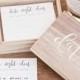 Wooden 'Date Night Ideas' Suggestion Box - Wedding Guest Book Alternative - Advice Cards for Bride & Groom - Wedding Gift Keepsake Box
