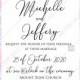 Wedding invitation set watercolor pink peony rose chrysanthemum dahlia PDF 5x7 in online editor
