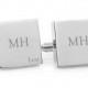 Best Man Wedding cufflinks - Engraved personalized cufflinks for your bridal party - Personalised square silver cufflinks for Groomsman