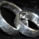 Matt hammered Partner- / Wedding Rings , Sterlingsilver (Set)