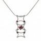 Red Garnet Necklace - Red Garnet pendant Necklace - Sterling Silver Pendant Necklace - Sterling Silver Necklace - Red Garnet Jewelry