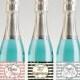 Wedding Party Mini Champagne Bottle Labels, Customized - Black-White-Gold, Silver or Rose, Mini Labels - DIY Print, Printable PDF - #GSR