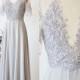 Grey Long Bridesmaid Dress, Half Sleeve Silver Chiffon Dress Lace Wedding Party Dress, A Line Prom Dress 2019  ETSY Floor Length Maxi Dress