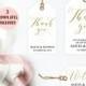 Gold Welcome/ Thank you Wedding Tags, Wedding Gold Tags, DIY Thank you, Thank you Bag Template Set, PDF Instant Download GW180